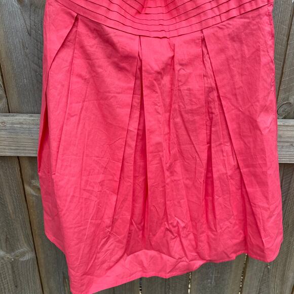 Free People Strapless Dress A-Line Pleated Bow Fit & Flare Pink Size Medium NWT - Picture 6 of 7